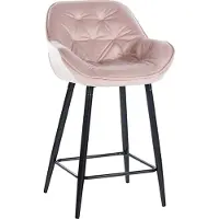 BellaFurn Tabouret de bar - tabouret de maintien, design moderne, repose-pieds et capacité de charge de 150 kg | Couleur : rose | Matériau : souple