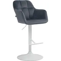 BellaFurn Tabouret de bar en velours - chaise - confort d'assise ultime et hauteur réglable de 97 à 118 cm