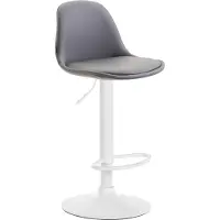 BellaFurn Justerbar Barstol similicuir - rembourrage haut - confort ergonomique et look chromé