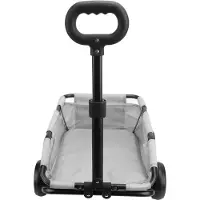 Gistuch Poussette pour chien en acier au carbone, capacité de charge de 15,43 kg, transporteur pour animaux pliable et léger avec roues, chariot de voyage, gris