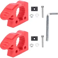 Gistuch Support de pelle pour galerie de toit, alliage d'aluminium, kit de fixation à serrage rapide, universel pour VTT, UTV, camping-car, fourgon, camion, bateau, train, rouge, 2 S