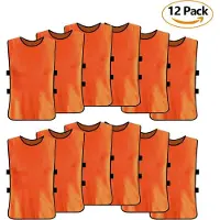 Gistuch lot de 12 maillots, bavoirs, gilets de formation de mêlée de football respirants pour adultes pour le volley-ball, le football