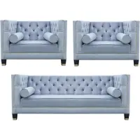 Xl Moebel Gmbh Blau Sofagarnitur Chesterfield Sessel Kreative Möbel Textil Stoff Wohnzimmer