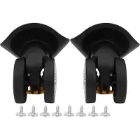 Gistuch 2 roues de rechange Roues de rechange 6 cm, roulettes doubles silencieuses avec frein pour valises et bagages Trolley