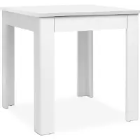 CALICOSY - Table à manger carré 80x80 cm avec tiroir SKARA