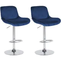 BellaFurn Lot de 2 tabourets de bar modernes - tabouret de cuisine - base réglable