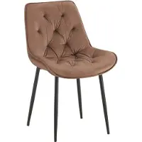 BellaFurn Chaise de salle à manger moderne - Chaise de cuisine - Grand confort d'assise - Rembourrage en velours | Couleur : Marron
