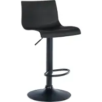 BellaFurn Tabouret de bar moderne - hauteur d'assise tendance - pivotant et réglable à 360° | Couleur : noir | Matière : plastique