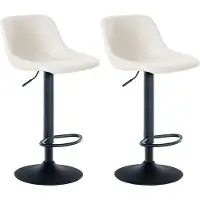 BellaFurn lot de 2 tabourets de bar modernes - Chaises hautes - Réglable en hauteur et confort exceptionnel