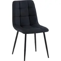BellaFurn Chaise de salle à manger, chaise de cuisine, assise confortable, design moderne - piétement noir mat | Couleur : noir
