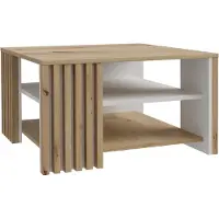 Freiraum Couchtisch >Cardigan< in Artisan Eiche / Weiss - 80x45x80 (BxHxT)