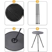 Gistuch Mini table, portable, pour le thé, le café, le bureau, trépied pour le camping, la randonnée, les voyages en sac à dos, la pêche