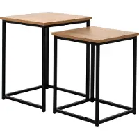 Freiraum Satztisch >Trelleborg< (2er-Set) Artisan / schwarz - 40x50x40 / 35x45x35cm