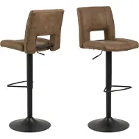 Freiraum Barhocker >Sylvia< (2er-Set) in hellbraun - 41,5x115x52 (BxHxT)