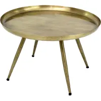 Freiraum Couchtisch >Padraig< in Messing aus Stahl - 61x38x61cm (BxHxT)