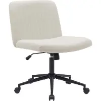 BellaFurn Chaise de bureau - chaise pivotante ergonomique - réglable en hauteur & pivotant à 360 degrés | Couleur : crème | Matériau : poussière