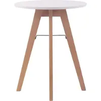 BellaFurn Table de cuisine ronde - Table de salle à manger - Plateau MDF, embouts protégeant le sol | Taille : 60 cm