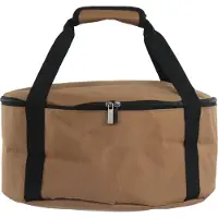 Gistuch Outdoor -Kochgeschirrspeicherbeutel Khaki tragbarer Camping -Kocher -Tischgeschirr -Organizer mit Gurbällen für Picknicks große Größe