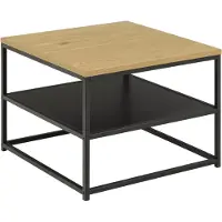 Actona Gila table basse 55x55x42cm, 1 tablette, chêneReproduction.
