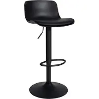 BellaFurn Kitchen Barbreed - Chaise pôle d'accueil, similicuir - hauteur d'assise réglable 57-82 cm | Couleur : noir
