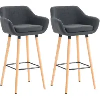 BellaFurn lot de 2 tabourets de bar - Tabouret de bar - rembourrage en tissu confortable, design accueillant
