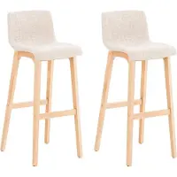 BellaFurn set de 2 tabourets de bar - Tabouret de bar - Design confortable et ergonomique, couleur : crème