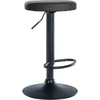BellaFurn Tabouret de bar en similicuir - Siège de bar stylé - Réglable en hauteur & fonction rotation 360° | Couleur : noir | Couleur de base : noir