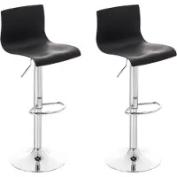 BellaFurn tabouret de bar réglable en hauteur en 2 parties - Tabouret de bar - Position assise ergonomique | Couleur : noir