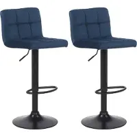 BellaFurn set de 2 tabourets de bar - tabouret de cuisine - hauteur réglable et design moderne | Couleur : bleu