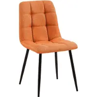 BellaFurn Chaise de salle à manger - chaise de salle à manger - dossier confortable - facile d'entretien | Matériau : Couleur du tissu : Orange