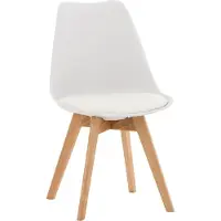 BellaFurn Chaise de salle à manger confortable - chaise de cuisine - rembourrage facile d'entretien | Couleur : blanc | Matériau : plastique
