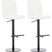 BellaFurn lot de 2 tabourets de bar en similicuir - tabouret - hauteur réglable et pivotant à 360