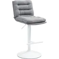 BellaFurn Tabouret de bar en tissu - Tabouret de bar - Excellent confort d'assise, réglable en hauteur et pivotant à 360
