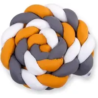 BellaFurn Cacot tressé antichoc XXL - Tour de lit bébé - respirant et sûr - 100 % coton