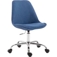 BellaFurn Chaise de bureau ergonomique - Chaise de bureau - Hauteur d'assise réglable en continu - Design moderne | Couleur : bleu