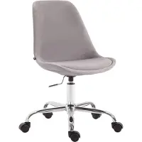 BellaFurn Chaise de bureau en velours - Assise ergonomique réglable en hauteur - Design moderne | Couleur : Gris