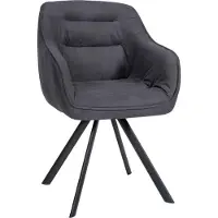 BellaFurn Chaise de salle à manger élégante - Chaise de cuisine - Confort ergonomique et facilité d'entretien - Design convivial | Couleur : noir | Matériau : tissu vintage