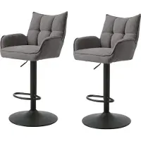 Freiraum Barhocker >Marilla< (2er-Set) in graphite - 52x113,5x53 (BxHxT)