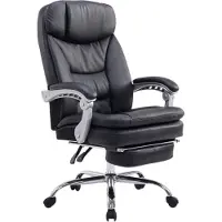 BellaFurn Fauteuil de direction ergonomique XL - chaise de bureau confortable - avec repose-pieds réglable | Couleur : noir