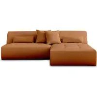 Best Mobilier Onyx - canapé modulable d'angle réversible 4 places - en tissu , Rouille