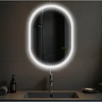 BellaFurn Miroir de salle de bain éclairé - miroir mural - fonction anti-condensation et LED protégé contre les projections d'eau IP44