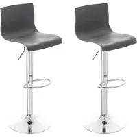 BellaFurn tabouret de bar réglable en hauteur en 2 parties - Tabouret de bar - Position assise ergonomique | Couleur : gris