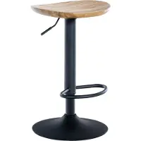BellaFurn Wood Bart Table - Tabouret de bar - dans un design réglable en hauteur, élégant et durable | Couleur : naturel