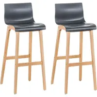BellaFurn set de 2 tabourets de bar - Tabouret de bar - Confort d'assise ergonomique, look moderne élégant | Couleur : gris