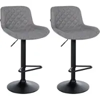 BellaFurn lot de 2 tabourets de bar - repose-pieds - confort réglable en hauteur