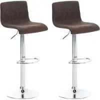 BellaFurn lot de 2 tabourets de bar en tissu - Tabouret de bar - Design ergonomique et hauteur réglable