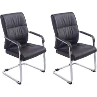 BellaFurn Set de 2 chaises de salle à manger de luxe - Piétement luge - Design ergonomique