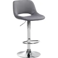 BellaFurn Tabouret de bar en velours - tabouret haut - réglable en hauteur et pivotant pour plus de confort | Couleur : gris foncé. Matériau base : métal chromé