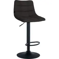 BellaFurn Tabouret de bar réglable - Tabouret - pivotant à 360 ° et confortable, rembourrage classique élégant | Couleur : noir | Couleur de base : noir