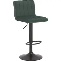 BellaFurn Tabouret de bar rembourré de velours - chaise de cuisine - grand confort d'assise, protection du sol | Couleur : vert